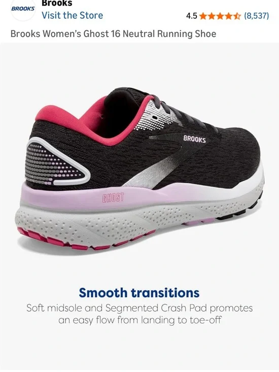 Brooks Ghost 16 Running Shoe - Picture 4 of 5